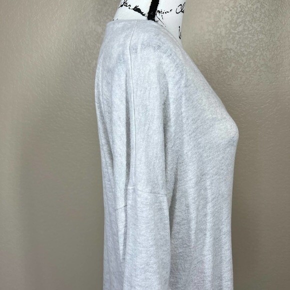 Philosophy ivory sweater 3/4 sleeve relax fit V neckline size L boho soft girl - Picture 11 of 15